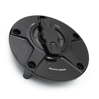 Black CNC Keyless Fuel Gas Tank Cap For Yamaha YZF R25 14-19 18 17 16 15 - Image 1 of 4