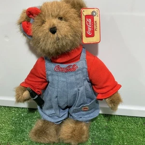 Vintage BOYDS Coca Cola Teddy Bear Plush Kaylie New With Tags Good Condition - Picture 1 of 12