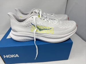 Hoka One One Mach 6 Herren 12,5 D weiß blau gelb 1147790-WNCL Laufschuh - Bild 1 von 6