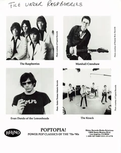 The Rampberries The Knack Marshall Crenshaw VINTAGE foto stampa originale 8x10 - Foto 1 di 1