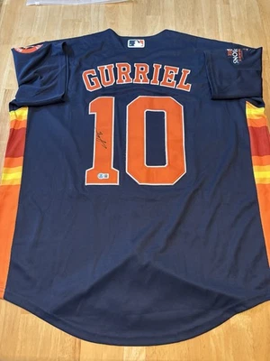 Yuli Gurriel Signed/Autographed 2022 Houston Astros World Series Jersey Beckett - Image 1 of 3