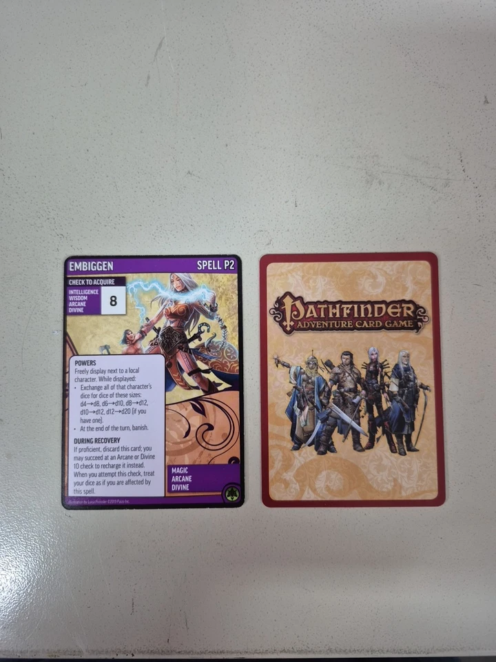 Juego de Cartas Pathfinder Adventure: Embiggen Promo Spell (P2) x1 Envío Gratis  Foto 1 de 1