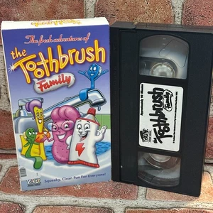 The Toothbrush Family VHS Used Kids Animated Squeaky Clean Fun 1990s Toon - Picture 1 of 3
