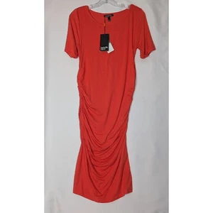 ISABELLA OLIVER Coral Knit Maternity Dress Size 3 Maximalist TomatoGirl - Picture 1 of 5