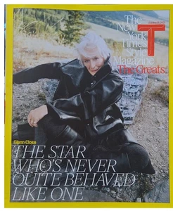 GLENN CLOSE - RIVISTA T - New York Times - 19 ottobre 2025 - Nuovo - Foto 1 di 2