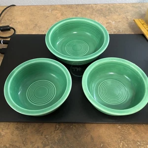 Fiesta OLD green small Bowls (3) - Picture 1 of 7