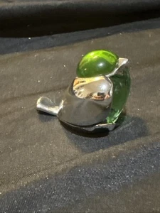 Christofle Paris Small Bird Paperweight Green 1 1/2 In - Picture 1 of 8