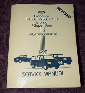 1992 Ford F-150, 250, 350, Bronco, Super Duty Service Manual Body, Chassis, Elec - Bild 1 von 15