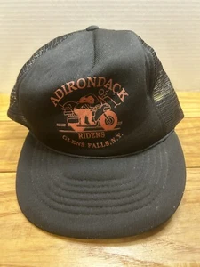 Adirondack Riders Glens Fall NY Snapback Mesh Hat Cap Black OSFA - Picture 1 of 6