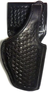 BIANCHI 97A Grabber Smith & Wesson S&W 5906 ~ Basket-Weave Black Leather Holster - Picture 1 of 6