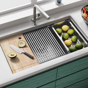 30" / 33" Kitchen Sink Undermount Mount Single Bowl Stainless Steel Commercial - Picture 1 of 48