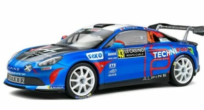 SOLIDO 1:18 AUTO DIE CAST METAL ALPINE A110 RALLY #43 MONTECARLO (2021) S1801614 - Immagine 1 di 4