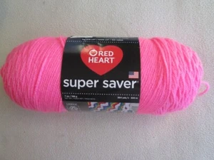 Red Heart Super Saver Pretty N Pink Yarn Med 4 7 Oz 364 Yds Acrylic - Picture 1 of 3