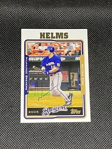 Wes Helms Milwaukee Brewers Signed Auto 2005 Topps Card #164 ~ COA - Picture 1 of 3