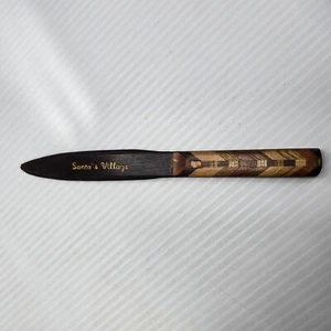 Vintage Santa's Village Wooden Handmade Letter Opener 8 Inches - Picture 1 of 8