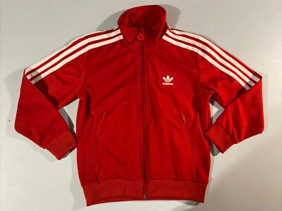 Chaqueta de fútbol juvenil Adidas vintage talla XS (7) roja/blanca Yeezy Ye Messi Run DMC Foto 1 de 4