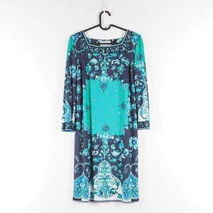 Authentic Emilio Pucci Women's Green Blue Silk Dress size S Small US6 UK8 IT40 - Picture 1 of 8