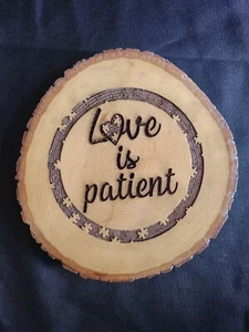 Autism wall Hanger, Autism Sign, Love is Patient, Autism awareness 7x7 - Picture 1 of 3