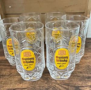 Suntory KAKU Whisky Glasses set of 6 Soda Mug Glass 375ml Highball Cup SAKE - Picture 1 of 10