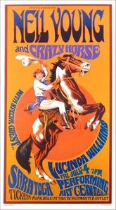 Neil Young & Crazy Horse Poster Lucinda Williams Signed by Bob Masse - Picture 1 of 2