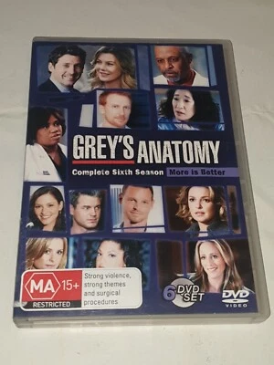 Grey's Anatomy - Complete Sixth Season / Series 6 (DVD, 2009) 6 Disc Set - image 1 of 2