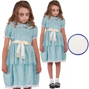 Gruseliges Zwillingsschwestern Kostüm böse Grusel Kostüm Halloween Horror Outfit Mädchen - Bild 1 von 3