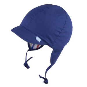 Zum Binden Frühling Sommer WENDEMÜTZE Jungen MÜTZE KAPPE 100% Baumwolle UV50 SONNENSCHUTZ  - Bild 1 von 4