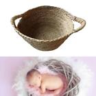 Newborn Basket Handwoven Straw Crib Background Gift for Newborn Photoshoot