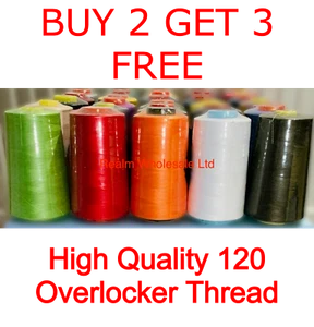 Overlocking Thread Polyester Industrial Sewing Machine - 5000 Yard 4572 M Cones - Picture 1 of 35