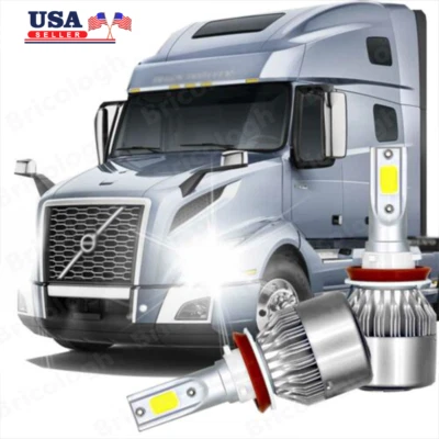 H11 72 Вт 16000LM LED HID лампа фары набор для Volvo VNL VNM 630 670 730 780 (низкий) - Изображение 1 из 4
