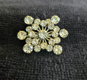 Brosche Mehrstein Silber Kristall - Bild 1 von 3