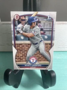 Wyatt Langford 2023 Bowman Draft ROOKIE CARD RC 1° Prospect Rangers #BD-106 - Foto 1 di 2