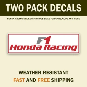Honda Racing Sticker Decal for Honda Formual 1 Team Fans F1 Honda Decals 2 Pack - Picture 1 of 2