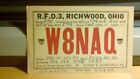 radio amateur QSL carte postale W8NAQ Gorenflo famille 1936 Richwood Ohio