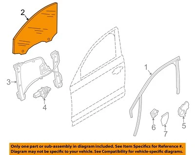 AUDI OEM 2016 A6 Quattro puerta delantera-ventana cristal derecho 4G0845022C Foto 1 de 2