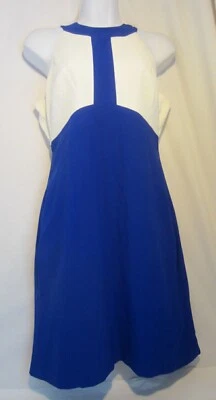 KENAR Vestido Geométrico Azul Blanco Mujer 6 Foto 1 de 4