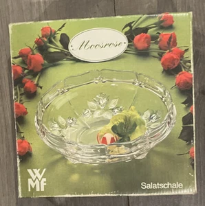 Moosrose Salatschale WMF Vintage Salad Bowl With Roses Made In Germany NEWin box - Picture 1 of 6
