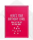 Funny Explict Birthday Card For Men. Here's Your Birthday Card.