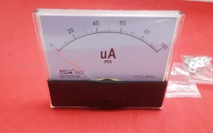 Panel amperímetro analógico 1 PC DC 0-100uA medidor de corriente AMP 100x120 mm 59C2 - Imagen 1 de 4