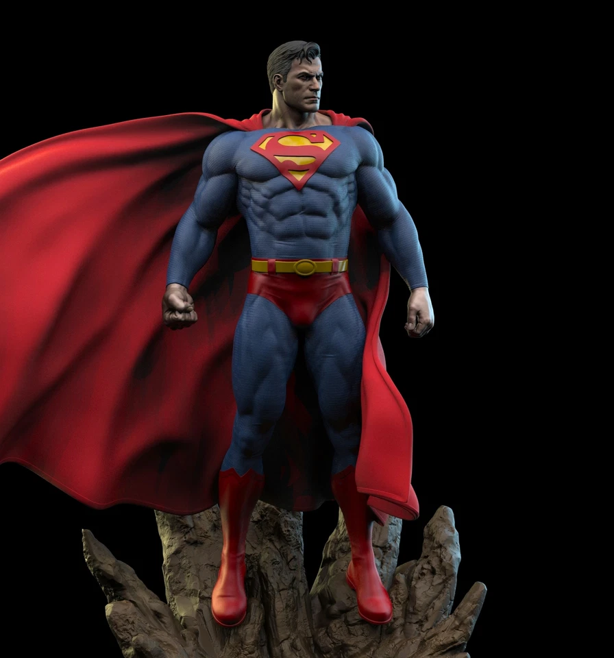 1/24 1/18 Superman Unpainted Unassembled 3D Printing Model Garage Kits - Image 1 of 4