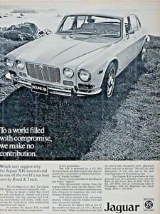 1972 Jaguar XJ6 Vintage B & W World Filled With Compromise Original Print Ad - Picture 1 of 5