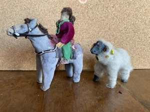 Navajo Indian Vintage Clay Horse rider Sheep Mamie Deschille Nellie Benally 1990 - Picture 1 of 13