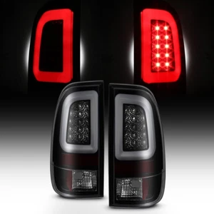 Black Smoked 1997-2003 F150, 99-07 Super-duty Tail Lights Brake Lamps LED - Picture 1 of 15