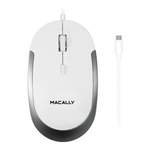 Macally Ucdynamouse-W, USB-C silent click Maus mit 3 Tasten und Scrollrad - Bild 1 von 8
