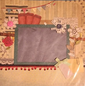 The Paper Studio 12x12 Pre Made Scrapbook Sheet Inspire Dream Cherish - Picture 1 of 2
