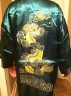 Silk Dragon Robe reverse-able hand embroidered dragon design US Seller