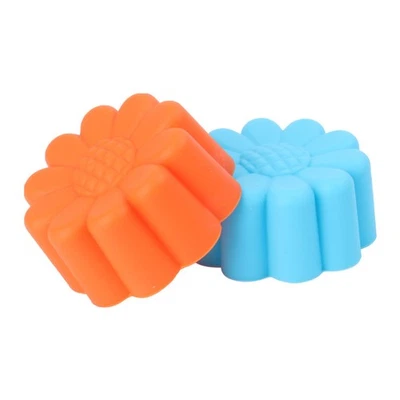  12 PCS Flower Shape Silicone Cake Mold Cupcake Molds for Baking Liner - Bild 1 von 4