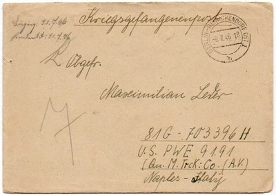 KRIEGSGEFANGENENPOST  - Berlin-Reinickendorf Ost 1 - Naples - Italy #B409 - Bild 1 von 2