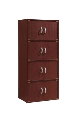 4-Shelf, 8-Door Cabinet Bookcase, Mahogany - Image 1 of 4