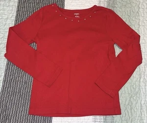 Girls Gymboree size 8 Red Crew Neck Classic long sleeve - Picture 1 of 2
